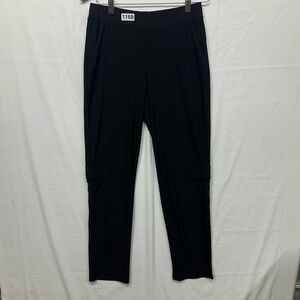 Attitudes by Renee Cargo Pull On Pants Small Black Stretch Pockets